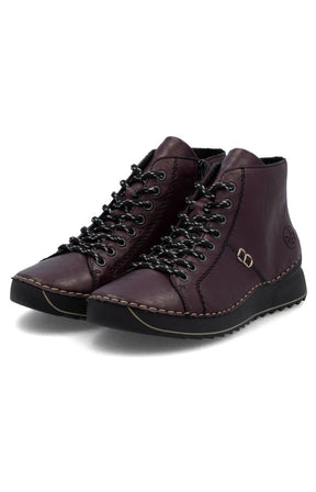 Rieker Stitch Boot in Wine 