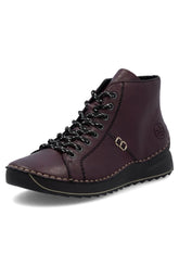Rieker Stitch Boot in Wine 