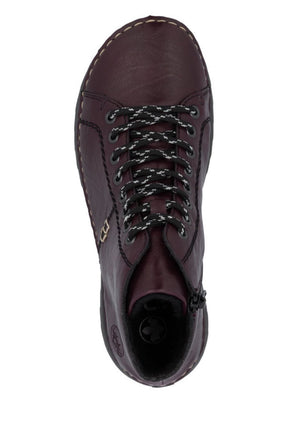 Rieker Stitch Boot in Wine 