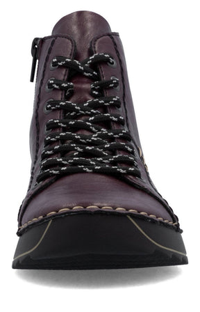 Rieker Stitch Boot in Wine 
