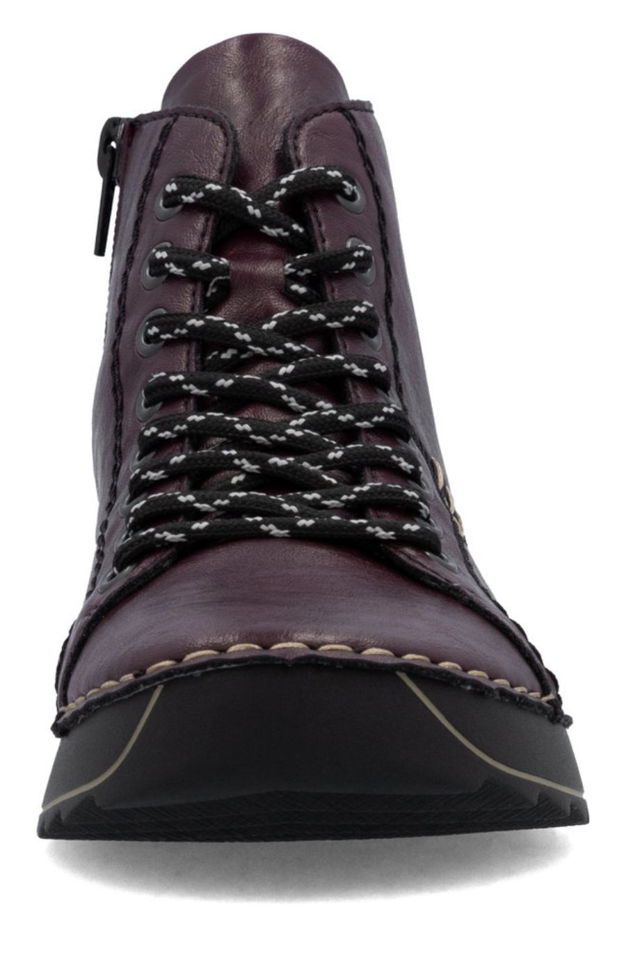 Rieker Stitch Boot in Wine 