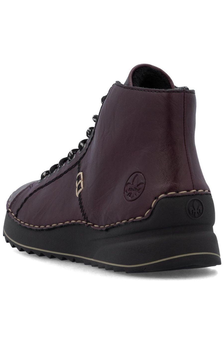Rieker Stitch Boot in Wine 