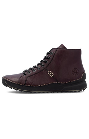 Rieker Stitch Boot in Wine 
