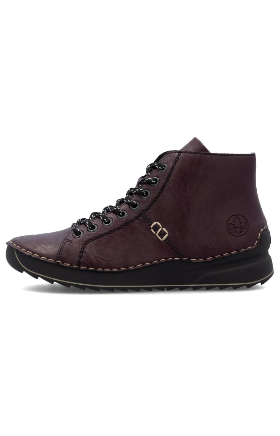 Rieker Stitch Boot in Wine 
