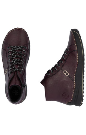 Rieker Stitch Boot in Wine 