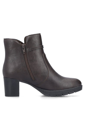 Rieker Tassle Ankle Boot in Brown