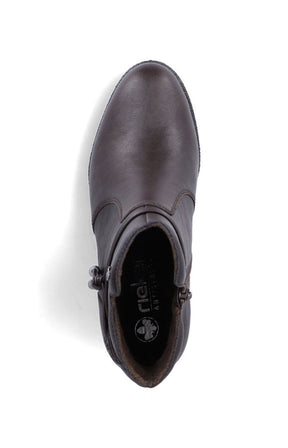 Rieker Tassle Ankle Boot in Brown 