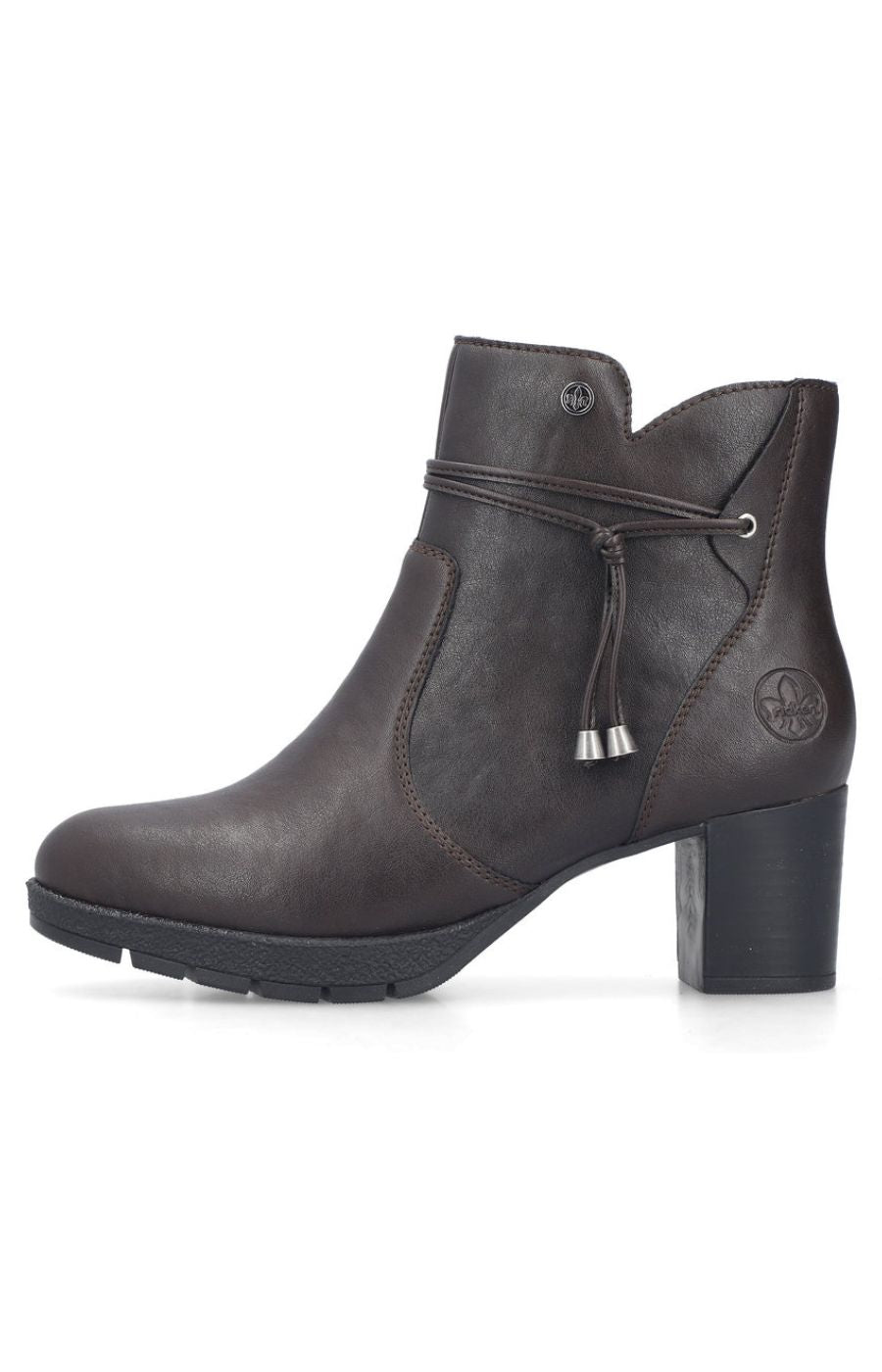 Rieker Tassle Ankle Boot in Brown 