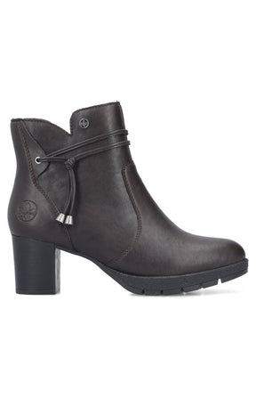 Rieker Tassle Ankle Boot in Brown 