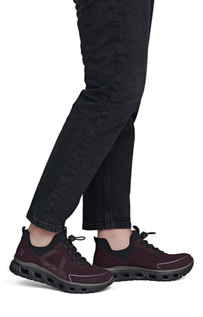 Rieker Toggle Lace Trainer in Wine