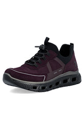 Rieker Toggle Lace Trainer in Wine 