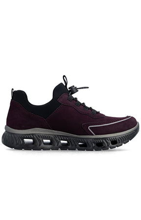  Rieker Toggle Lace Trainer in Wine 