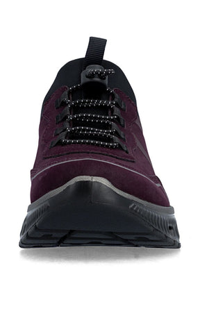 Rieker Toggle Lace Trainer in Wine 