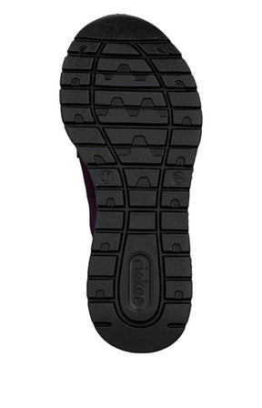 Rieker Toggle Lace Trainer in Wine 