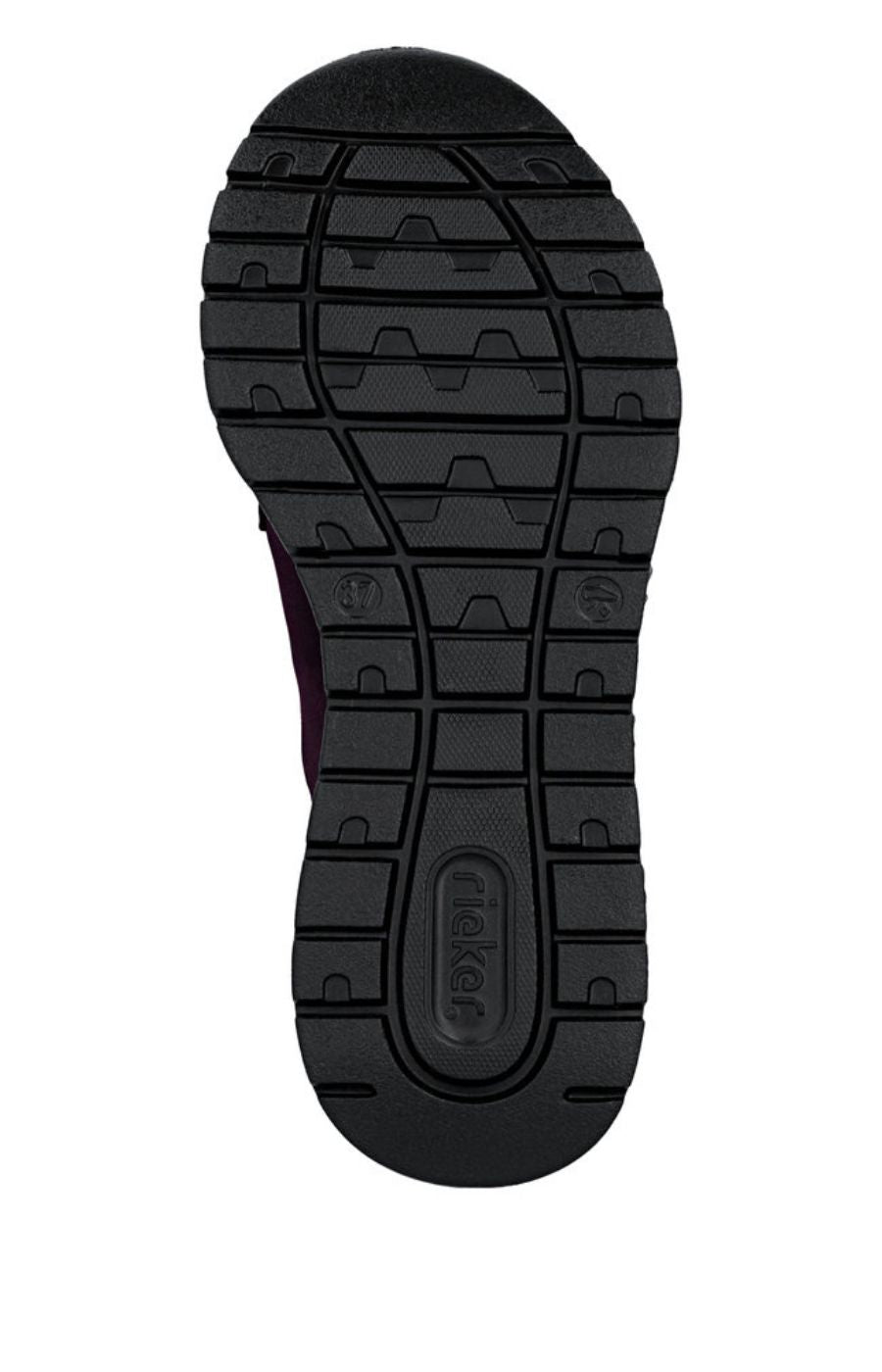 Rieker Toggle Lace Trainer in Wine 