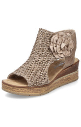 Rieker Weaved Sandal in Beige 