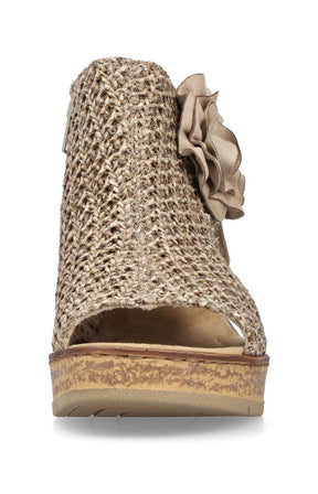 Rieker Weaved Sandal in Beige 