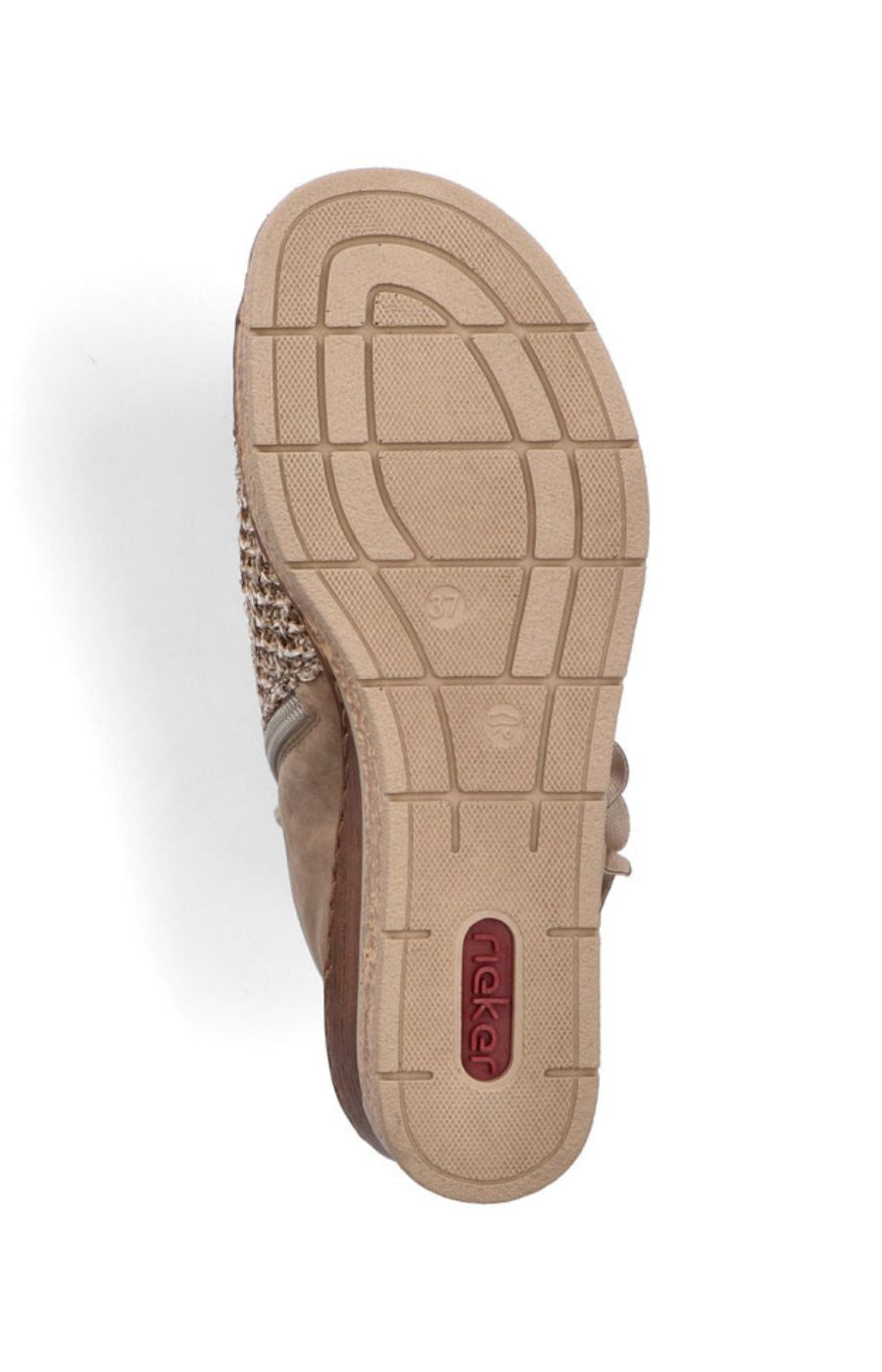 Rieker Weaved Sandal in Beige 