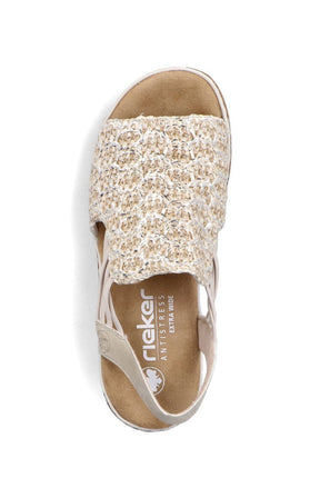 Rieker Woven Sandal in Beige