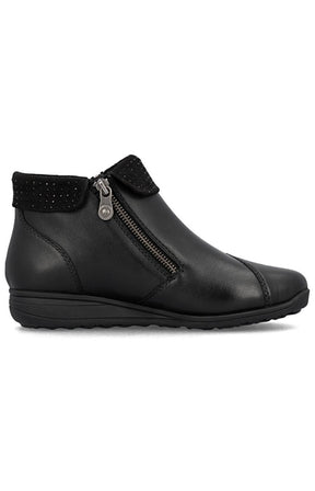 Rieker Zip Boots in Black