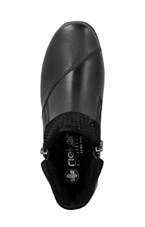 Rieker Zip Boots in Black