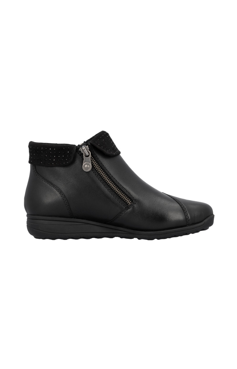 Rieker Zip Boots in Black