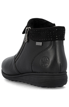 Rieker Zip Boots in Black