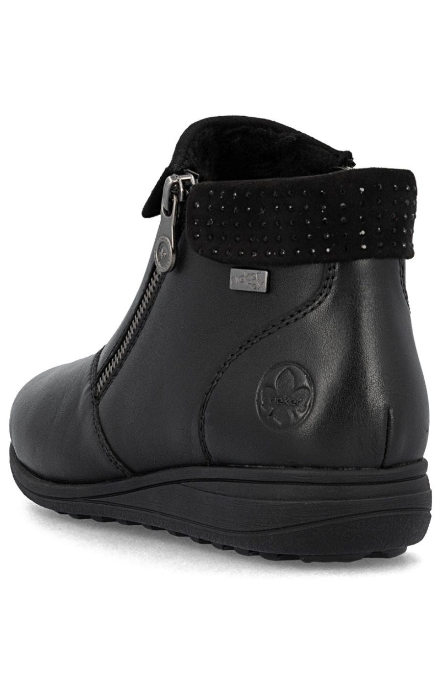 Rieker Zip Boots in Black