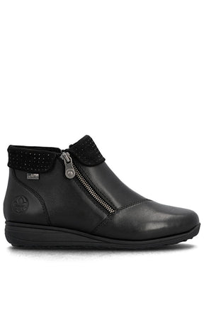 Rieker Zip Boots in Black