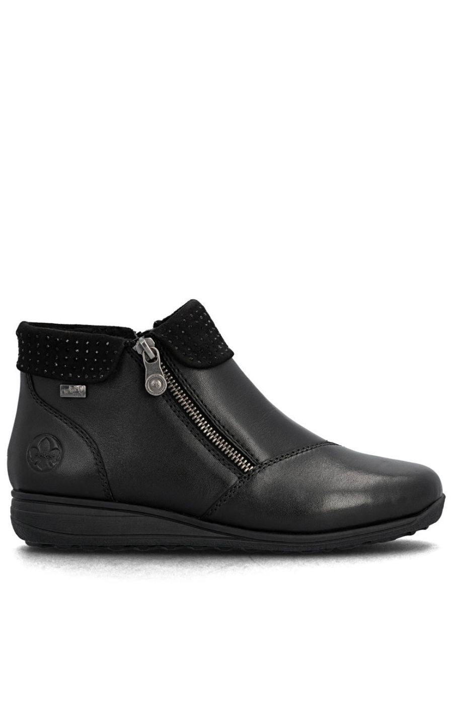 Rieker Zip Boots in Black