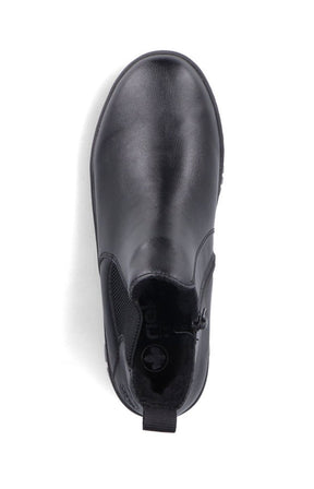 Rieker Zip Chelsea Boot in Black