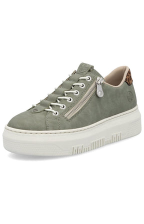 Rieker Zip Trainer in Khaki