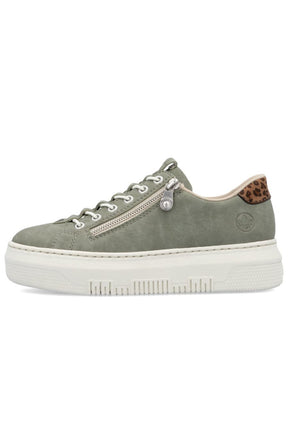 Rieker Zip Trainer in Khaki