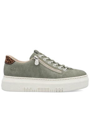 Rieker Zip Trainer in Khaki