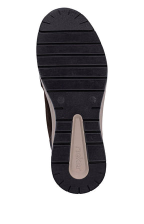 Rieker Zip Wedge Trainer in Brown Leopard   