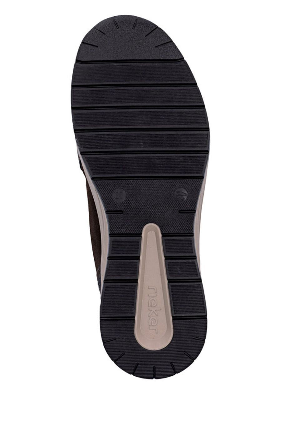 Rieker Zip Wedge Trainer in Brown Leopard   