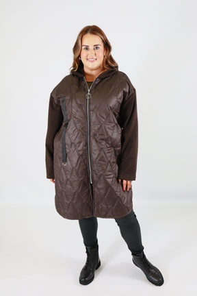 River Longline Jacket in Brown