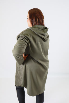 River Longline Jacket in Khaki