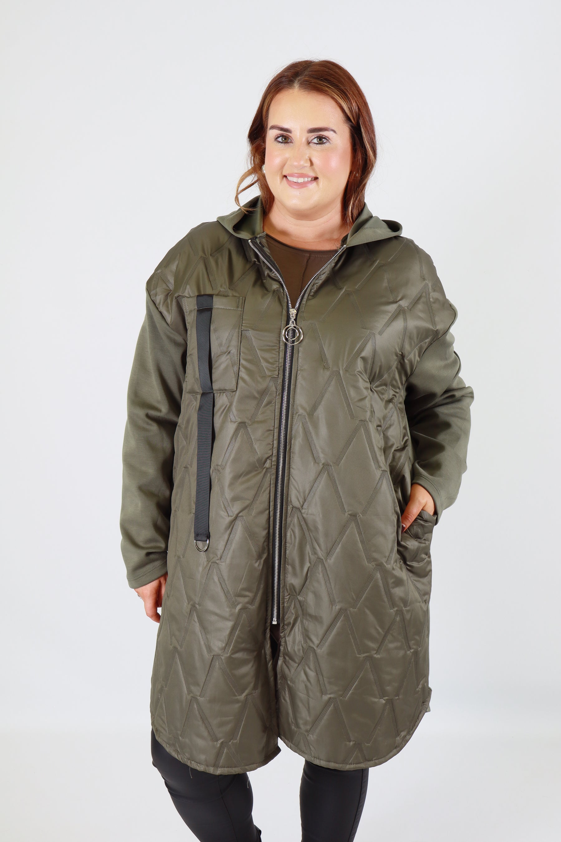 River Longline Jacket in Khaki
