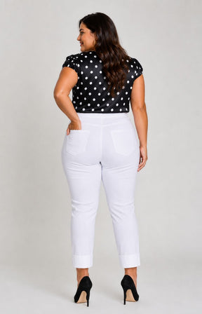 Robell 7/8th Trousers | White 