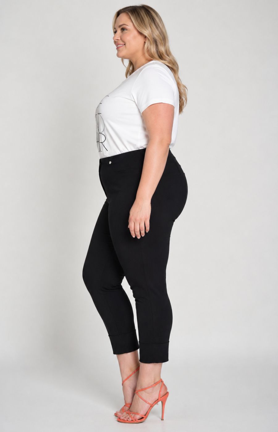 Robell 7/8ths Trousers | Black