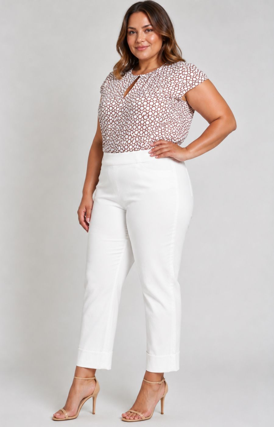Robell 7/8ths Trousers | Cream 