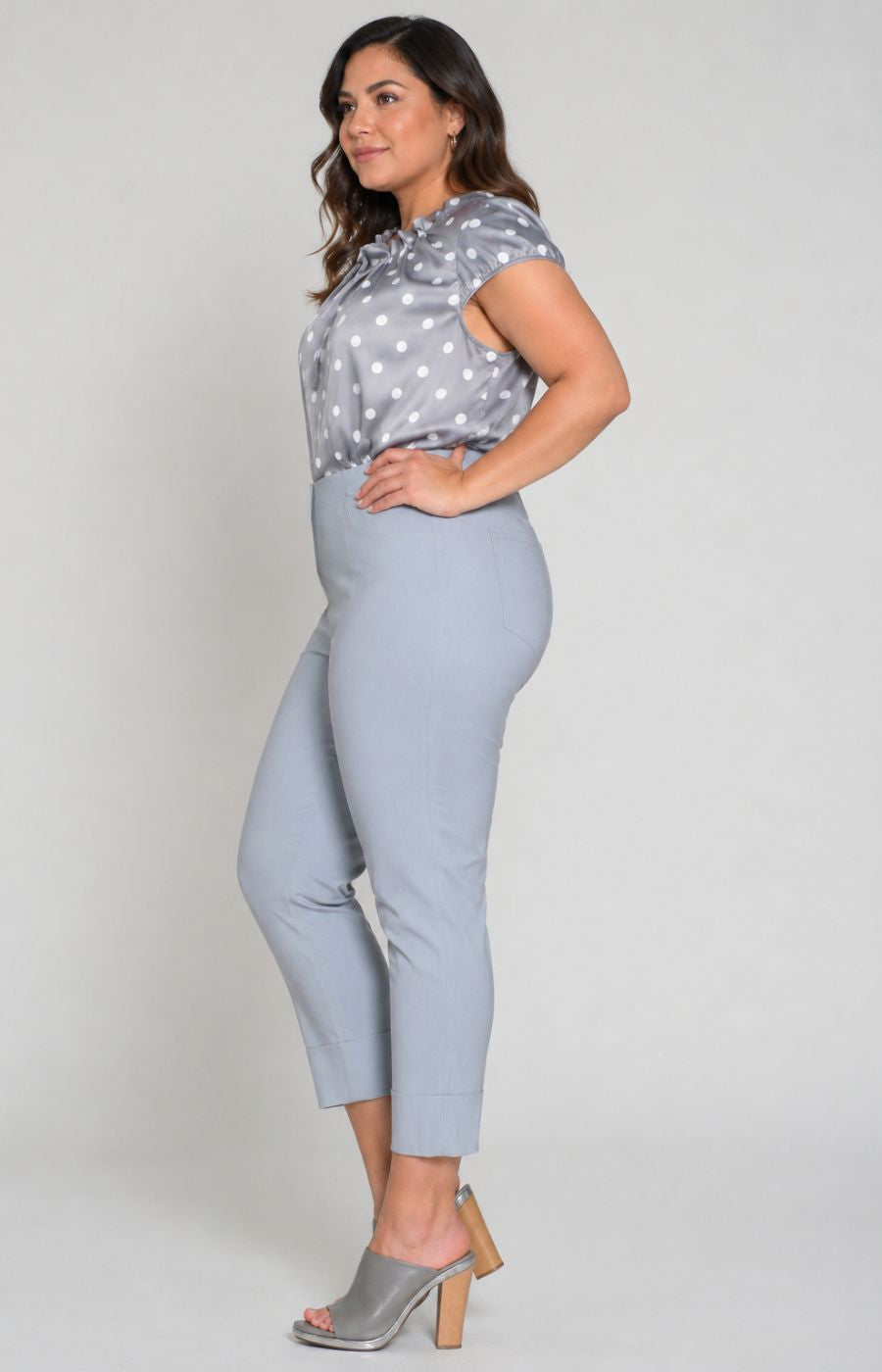 Robell 7/8ths Trousers | Light Grey 