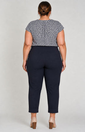 Robell 7/8ths Trousers | Navy 