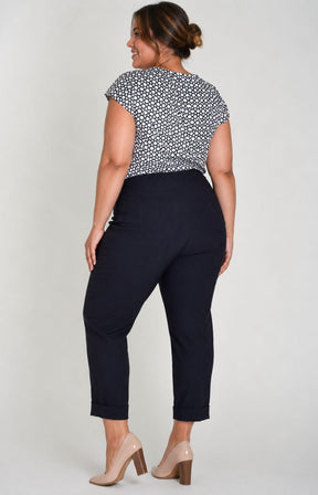 Robell 7/8ths Trousers | Navy 