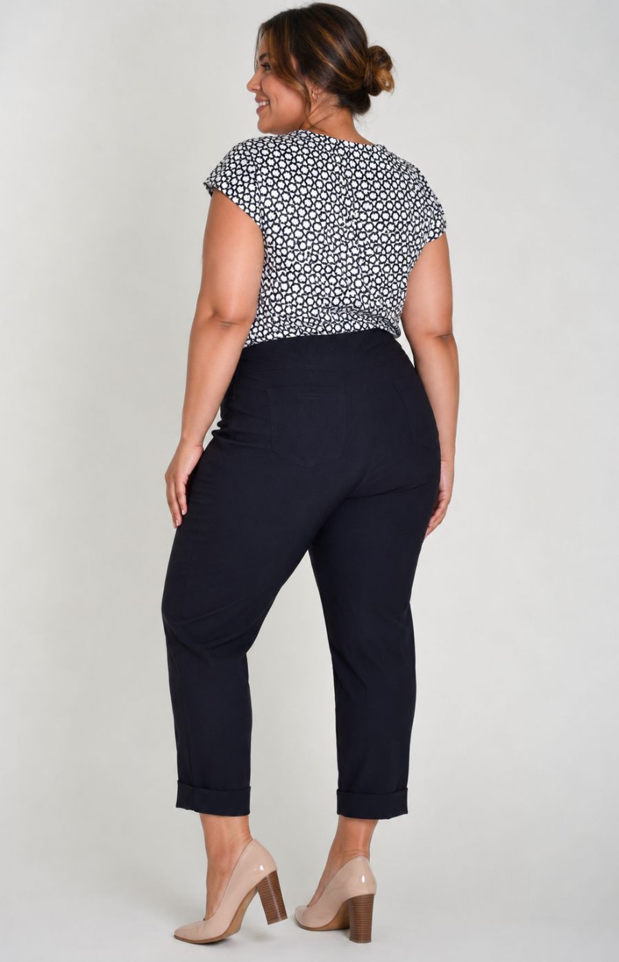 Robell 7/8ths Trousers | Navy 