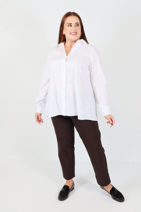 Robell 7/8ths Trousers in Chocolate