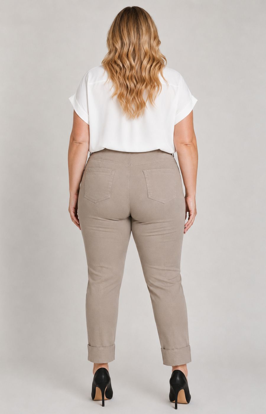 Robell 7/8ths Trousers in Taupe 