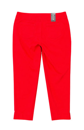 Red trousers on a white background