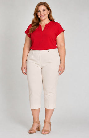 Robell Crop Trousers | Cream  